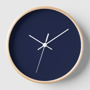 Horloge Couleur solide bleu marine de minuit