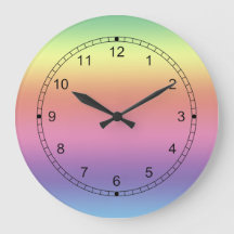 Horloge - Couleurs arc-en-ciel
