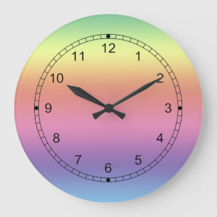 Horloge - Couleurs arc-en-ciel