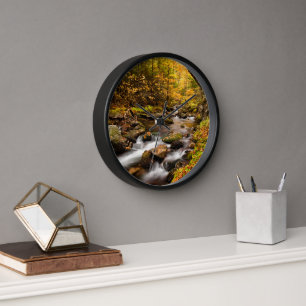 Horloge Couleurs d'automne Jefferson Brook   Montagnes Bla