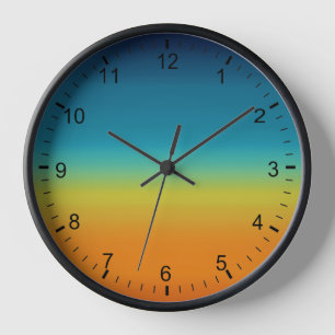 Horloge Couleurs de coucher de soleil du Sud-Ouest encadré