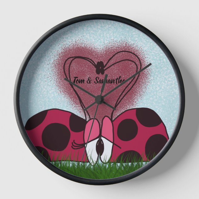 Horloge Couple de Ladybug mignon (Recto)