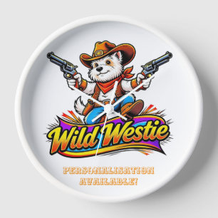 Horloge Cowboy Westie Chien Drôle Terrier des Highlands Oc