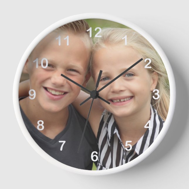 Horloge Créez votre propre photo (Recto)