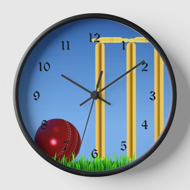 Horloge Cricket, wicket et ballon (Recto)