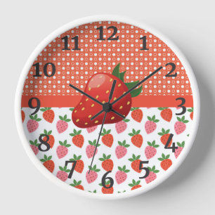 Horloge Cuisine aux fraises juteuse