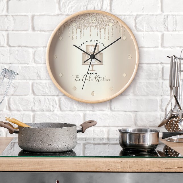Horloge Cuisine boulangerie Pâtisserie Chef Dessert Partie (Créateur téléchargé)