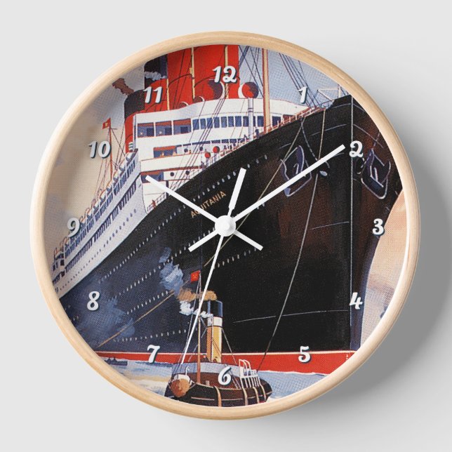 HORLOGE CUNARD OCEAN LINER AQUITANIA (Recto)