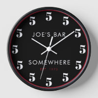 Custom 5 O'clock Bar Happy Hour Black