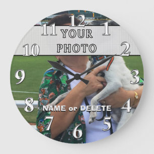 Horloge customisée avec la photo et le nom ou la