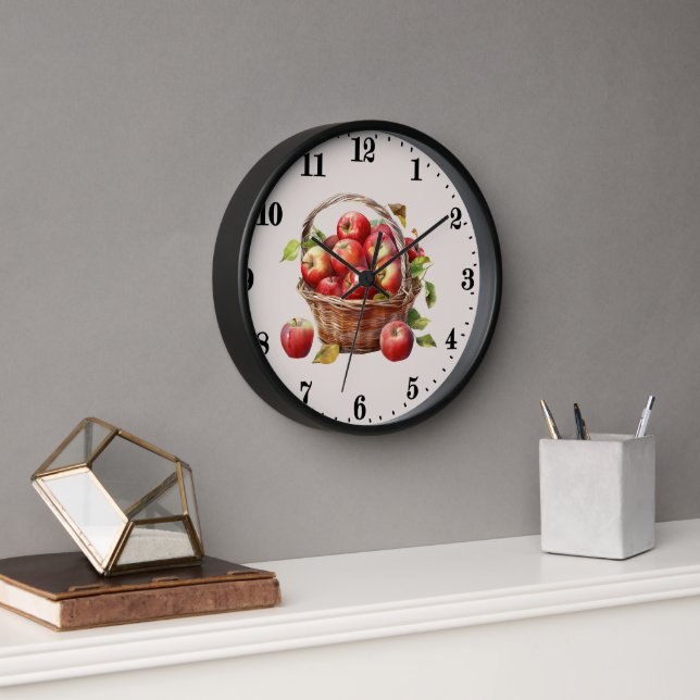 Horloge Cute cuisine pomme de fruits (Bureau)