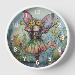 Horloge Cute Fée Whimsical