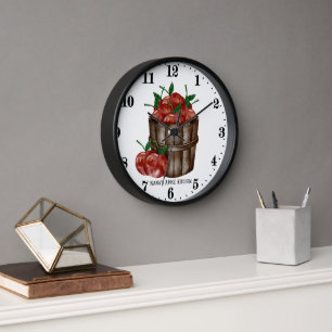 Horloge Cute Nana's pomme cuisine ajouter nom