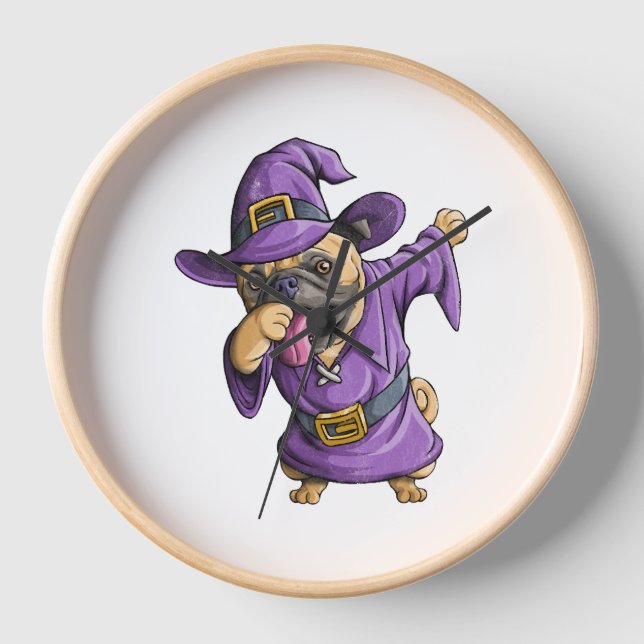 Horloge Dabbing sorcier Carlin mignon Carlins Halloween Da (Recto)