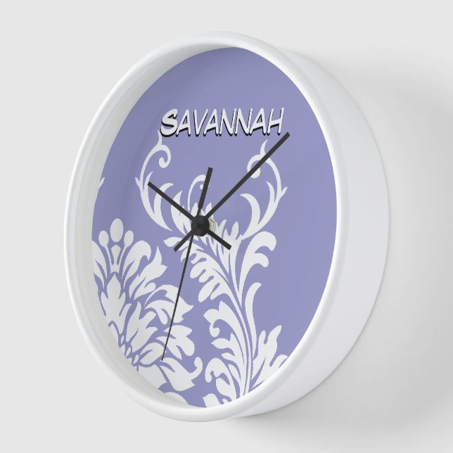 Horloge Damas de lavande personnalisée ou toute couleur (Angle)