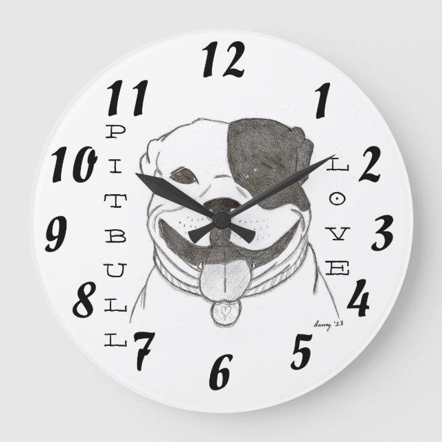 Horloge d'amour Pitbull (Recto)