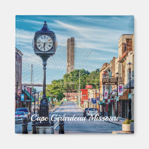 Horloge Dans Le Centre-Ville Cape Girardeau Magnet