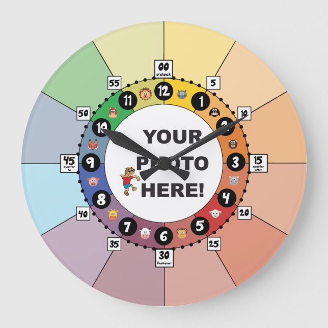 Horloge d'apprentissage pour les enfants (grands) (Recto)