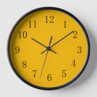 Horloge Dark yellow Kitchen Wall Clock
