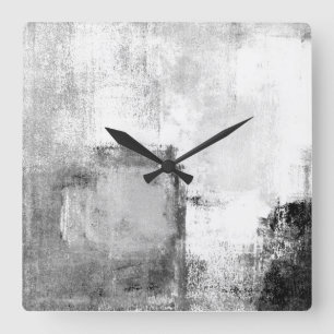 Horloge d'art Abstrait noir et blanc