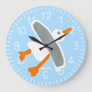 Horloge d'art : Bleu de mouette de tinctorial de