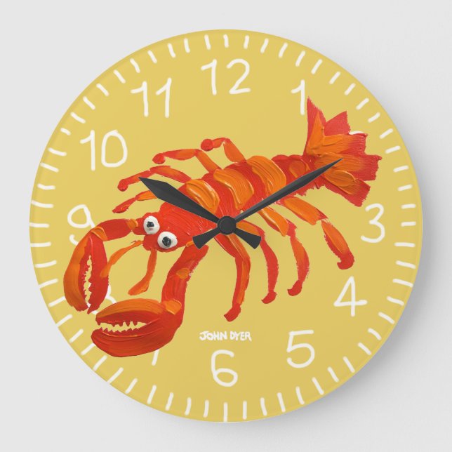 Horloge d'art : John Dyer Cornish Lobster. Padstow (Recto)