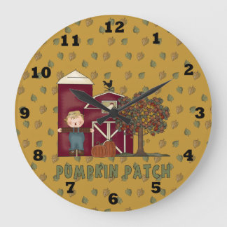 Horloge d'automne du correctif citrouille