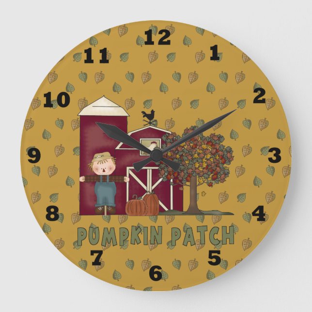 Horloge d'automne du correctif citrouille (Recto)