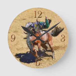 Horloge de bareback Bronco et Rodeo Cowboy