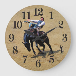 Horloge de bareback Bronco et Rodeo Cowboy