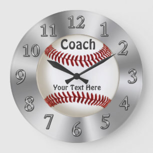 Horloge de baseball personnalisée pour entraîneurs