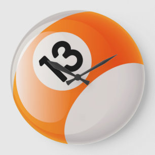 Horloge de boule de billards du numéro 13
