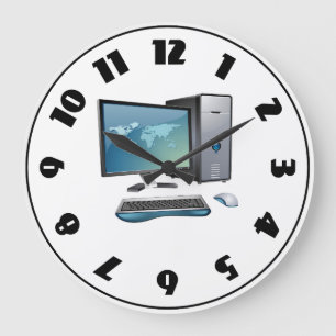 Horloge de bureau d'ordinateur