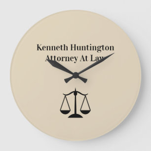 Horloge de cabinet juridique de logo de mandataire
