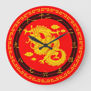 Horloge de caractères chinois