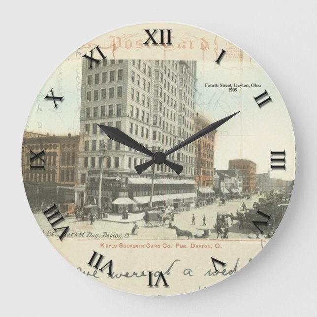 Horloge de carte postale de Dayton Ohio - (Recto)