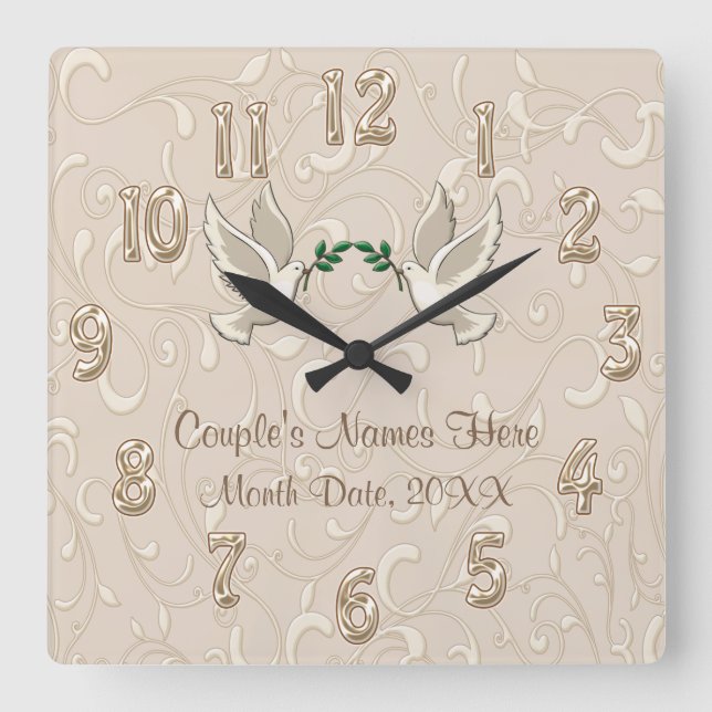 Horloge de champagne de Blush Romantique Personnal (Recto)