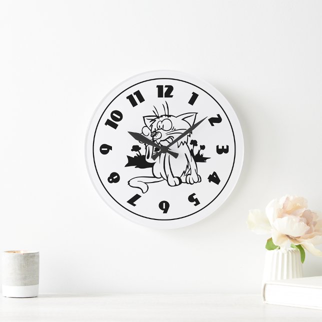 Horloge De Chat Noir Et Blanc (Créateur téléchargé)