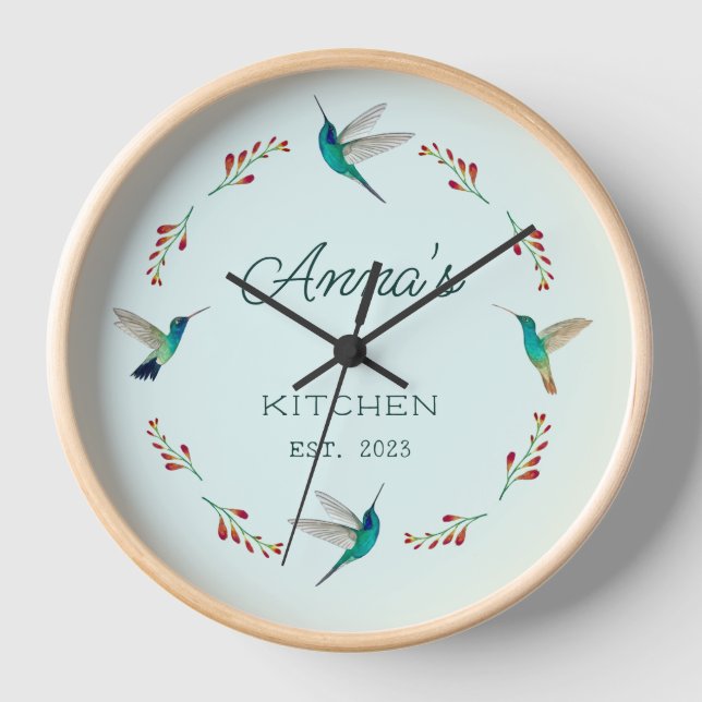 Horloge de colibri personnalisée (Recto)