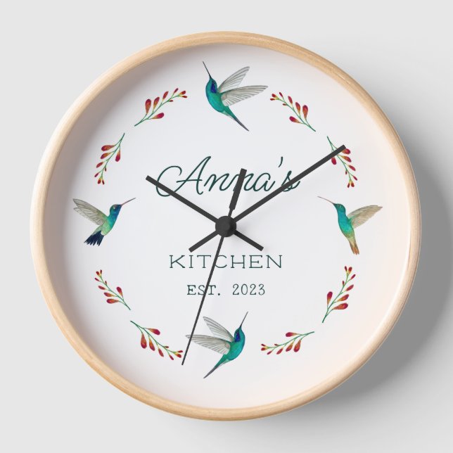 Horloge de colibri personnalisée (Recto)