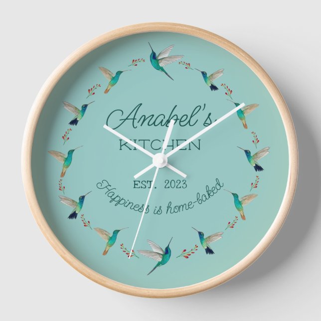 Horloge de colibri personnalisée (Recto)