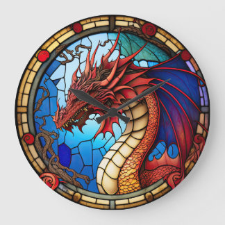 Horloge De Conception Dragon De Verre