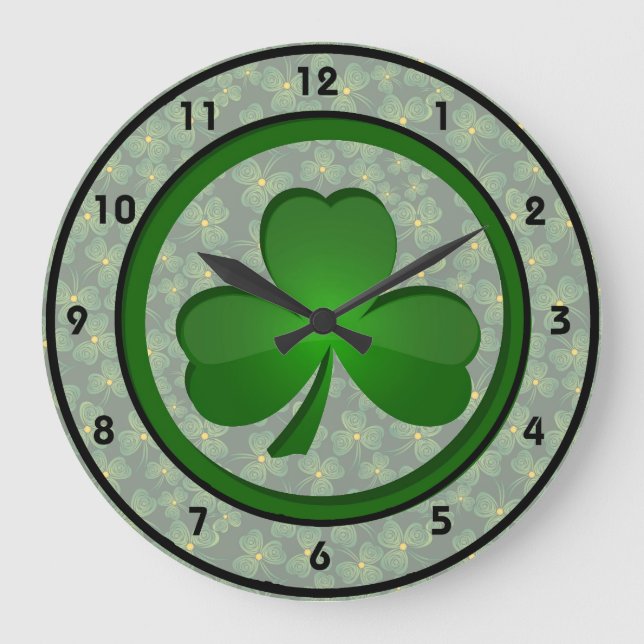 Horloge de conception shamrock (Recto)