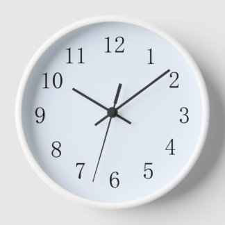 Horloge de cuisine bleu pâle Alice