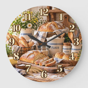 Horloge de cuisine de boulangerie de campagne rust