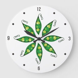 Horloge de cuisine de cuisine de légume de cosses