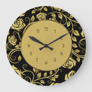 Horloge de déco florale