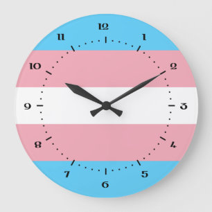 Horloge de drapeau transgenre