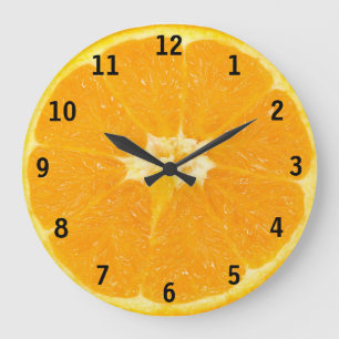 Horloge de fruits orange