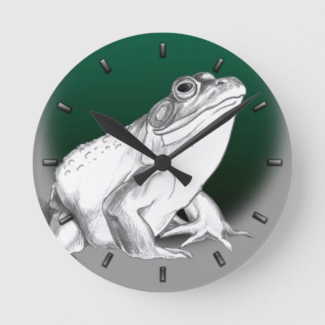 Horloge de grenouille Taureau Frog Horloge murale  (Recto)